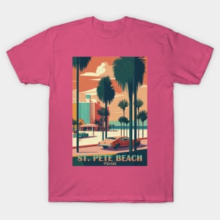 St. Pete Beach- Florida - Vintage Travel Poster T-Shirt